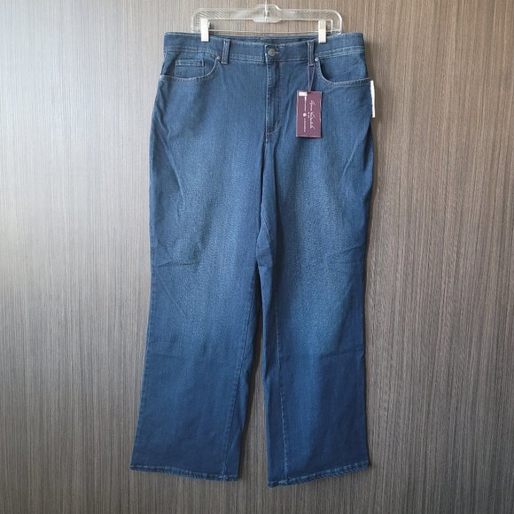 Gloria Vanderbilt Denim - Gloria Vanderbilt Belleville High Rise Relaxed Straight Jeans Size - 18